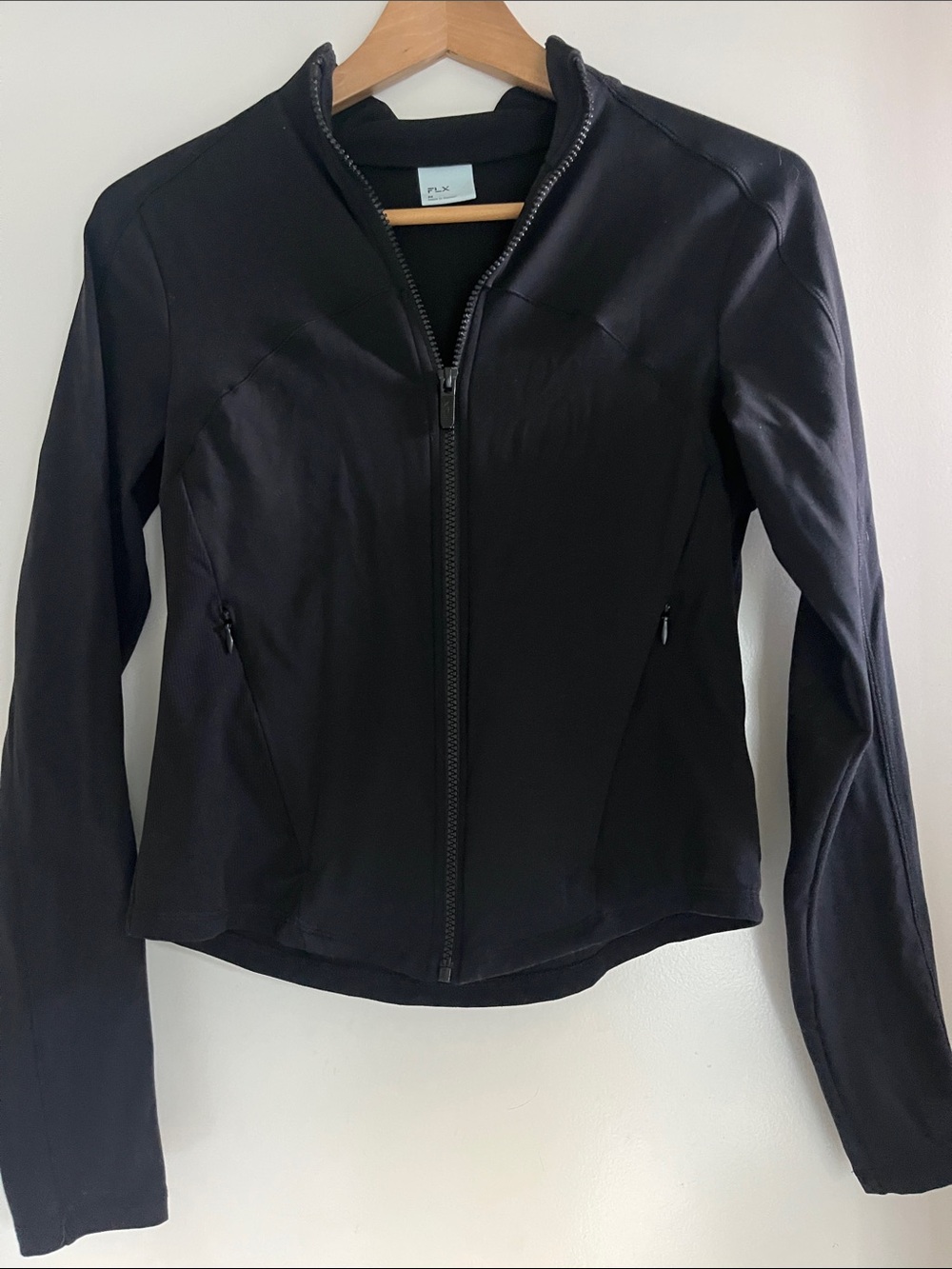 FLX Women's Black Bomber Zip Jacket